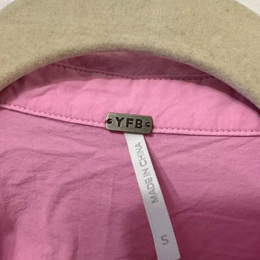 Young Fabulous & Broke Pink Button-Up Dress